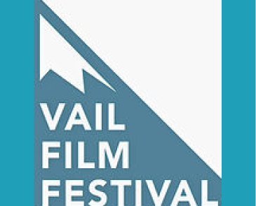 Blue and white film festival emblem