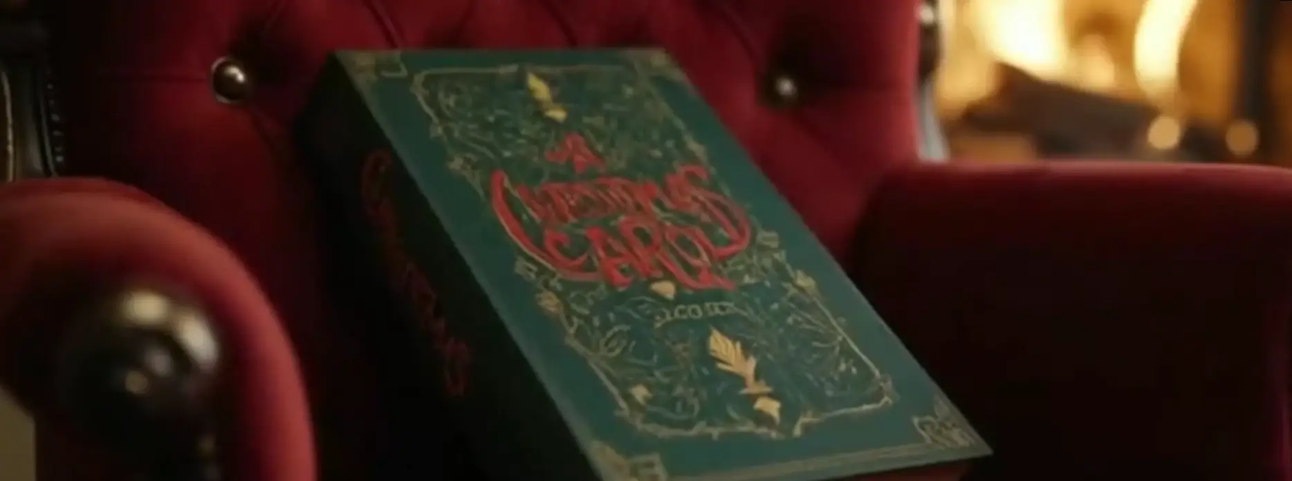 Ornate green A Christmas Carol book